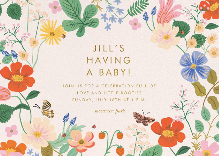 Strawberry Fields Frame - Invitation by Rifle Paper Co.