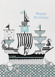 Crow Ship (Carrie Gifford) - Birthday Card by Red Cap Cards