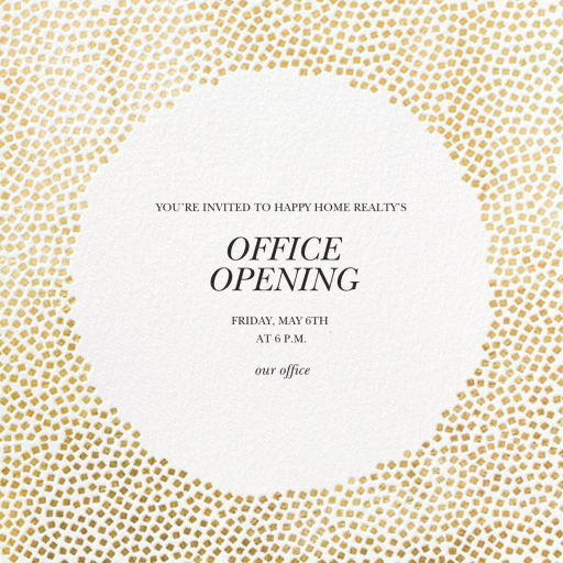 Metallic Confetti - Launch Party Invitation by Kelly Wearstler