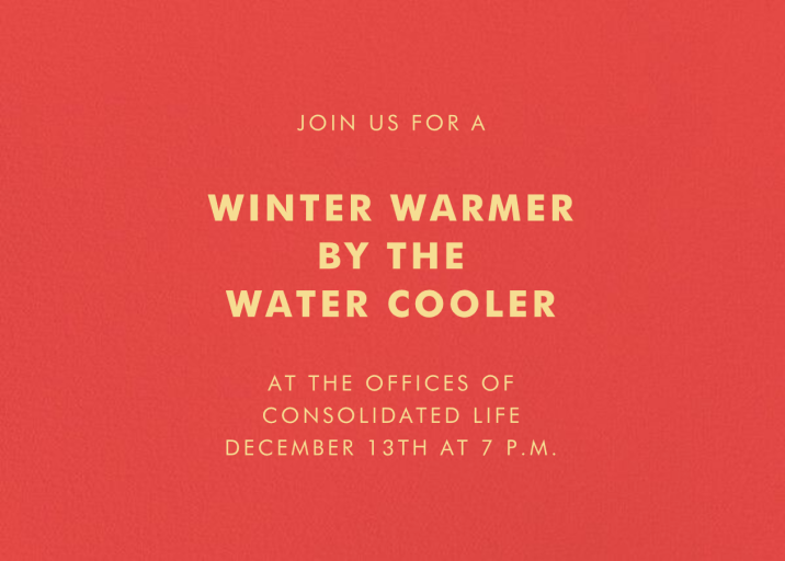 Pink Poinsettia - Business Holiday Card by Hello!Lucky - Back