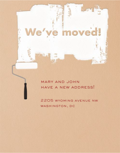 Paint Roller - Moving Announcement by Paperless Post