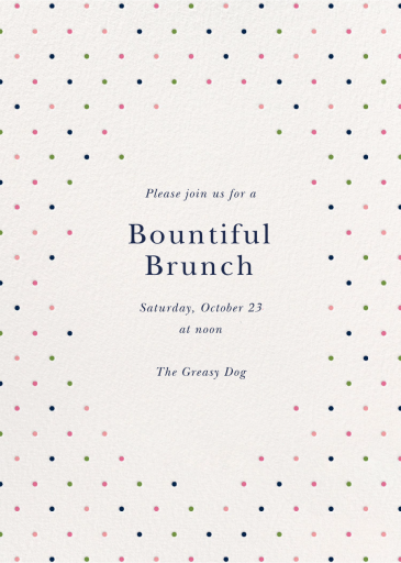 Sweet Stipple - Brunch Invitation by kate spade new york