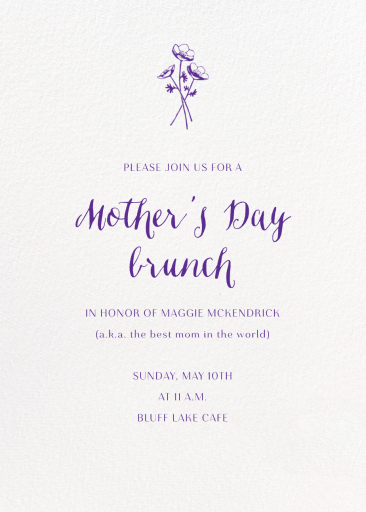 Full-Page Photo Tall (Double-Sided) - Mother's Day Invitation by Paperless Post - Back