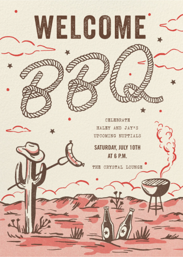 Desert BBQ - Welcome Party Invitation by Paperless Post