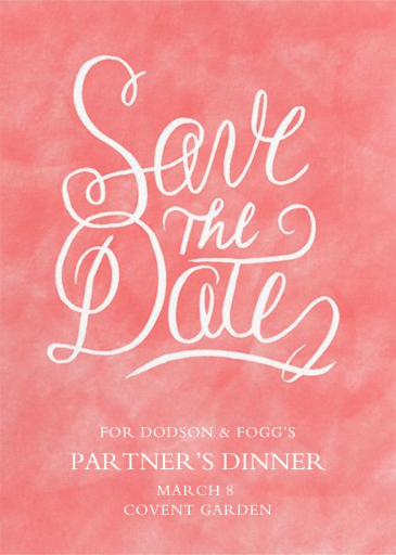 Watercolor Save the Date - Business Invitation by Crate & Barrel