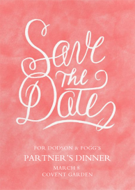 Watercolor Save the Date - Business Invitation by Crate & Barrel