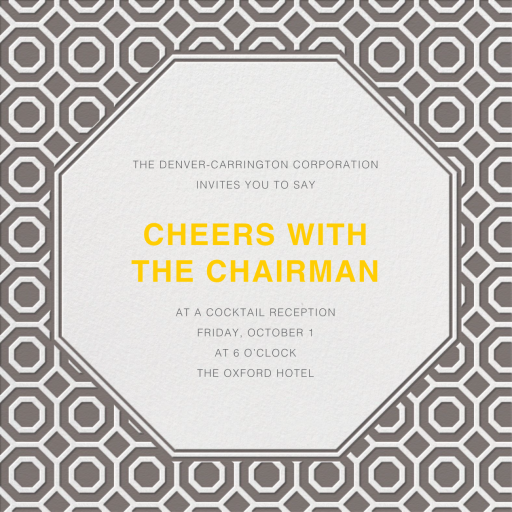 Nixon - Dining & Drinks Invitation by Jonathan Adler