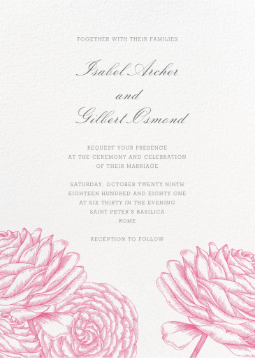 Ranunculus - Wedding Invitation by Paperless Post