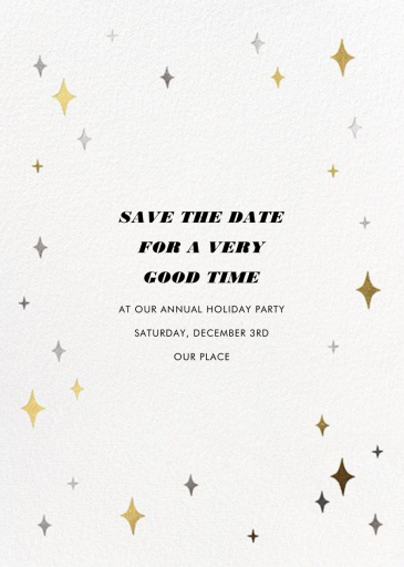 Space Age Stars - Holiday Save the Date by Paperless Post