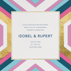 Geo - Rehearsal Dinner Invitation by Jonathan Adler