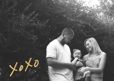 With Hugs and Kisses (Double-Sided) - Father's Day Card by Linda and Harriett