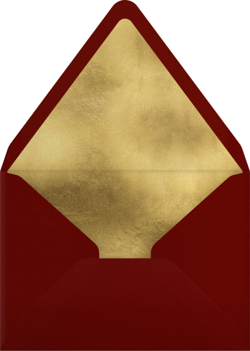 Photo Gold Frame Holiday Card Envelope