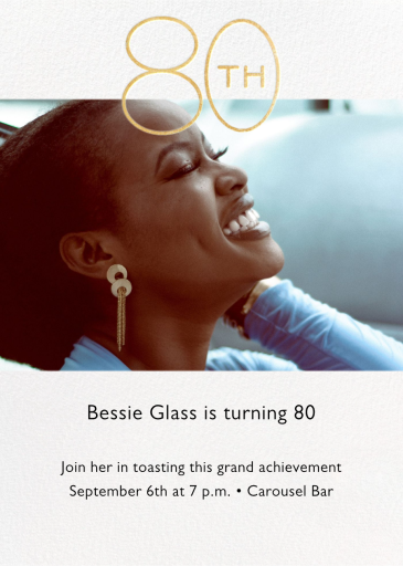 Decade Photo - 80th Birthday Invitation by Paperless Post