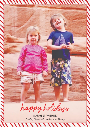 Candy Stripe - Holiday Card by Linda and Harriett
