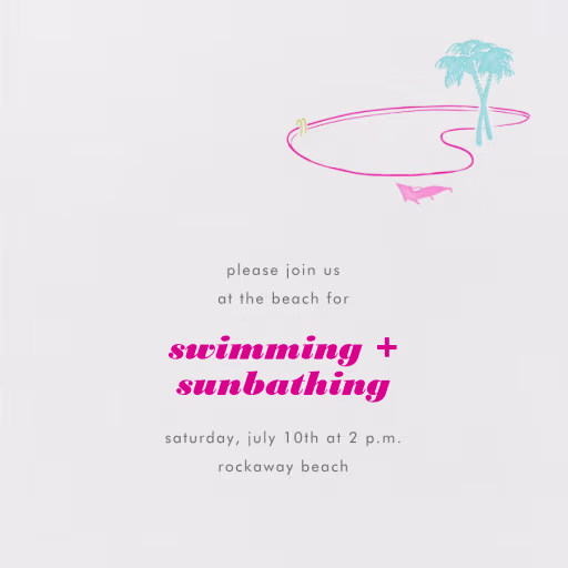 Vegas Pool Party - Beach Party Invitation by Paperless Post