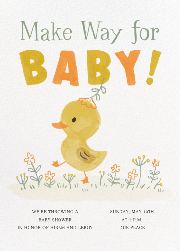 Baby Duck - Baby Shower Invitation by Paperless Post