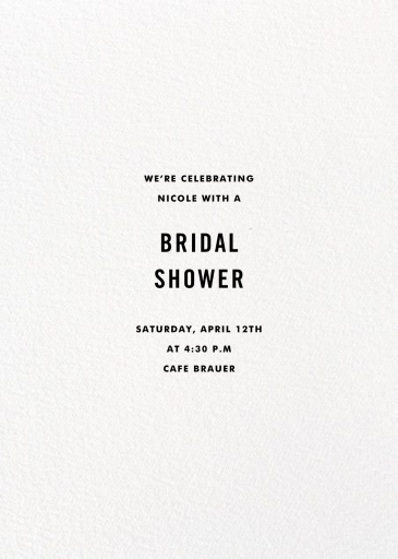 Confetti Photo - Bridal Shower Invitation by kate spade new york - Back