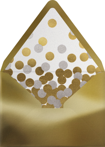Champagne Bubbles Line Art Invitation Envelope