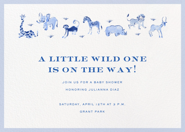 Wild Friends (Inslee Fariss) - Baby Shower Invitation by Dogwood Hill