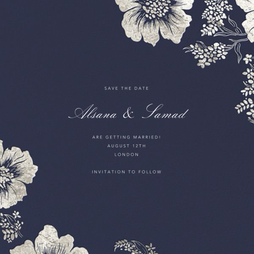 Falling Poppies II (Photo Save the Date) - Save the Date by Oscar de la Renta - Back