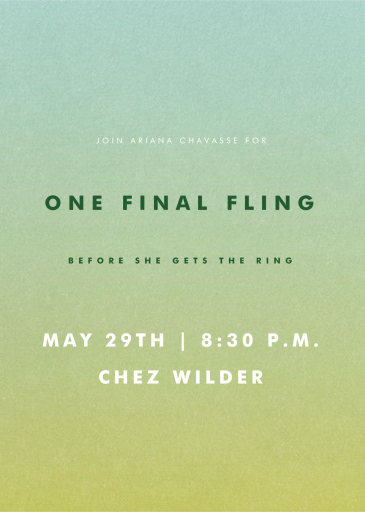 Gradient Full - Bachelorette Party Invitation by Paperless Post