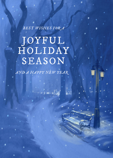 Winter Park Night Holiday Card