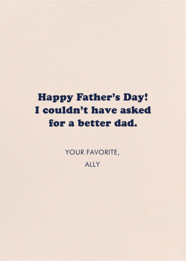 One of the Greats - Greeting Card by Party Mountain - Back