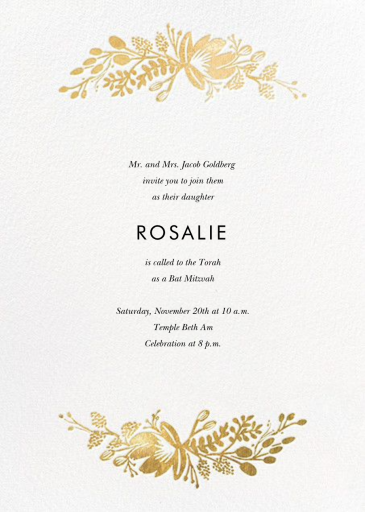 Floral Silhouette - Bar & Bat Mitzvah Invitation by Rifle Paper Co.