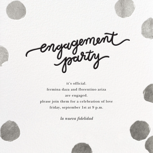 Big Dot Engagement Sugar Paper - Invitation by Sugar Paper