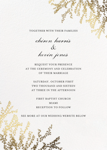 Forsythia Golden Corners - First Communion Invitation by Paperless Post