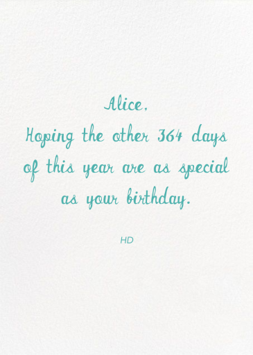 Unicorn High Five (Greeting) - Birthday Card by Hello!Lucky - Back