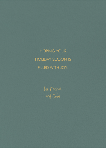 All the Joy - Christmas Card by 2021 Co. - Back