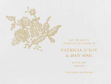 Hydrangea Lace II Save The Date by Oscar de la Renta