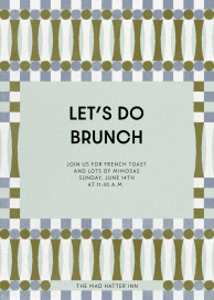 Retro Geometric Brunch Invitation
