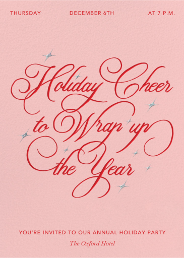 Holiday Twinkle - Invitación para fiesta navideña de Paperless Post