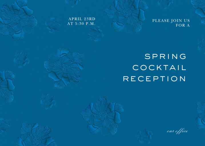 Foil Flora - Cocktail Party Invitation by Oscar de la Renta