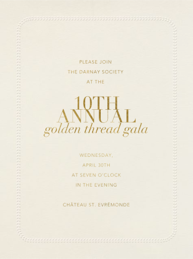 Leaf Inner Bevel Border - Gala Invitation by Paperless Post