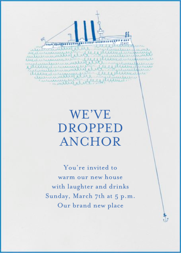 Sailing Across Atlantic - Invitation by Mr. Boddington's Studio