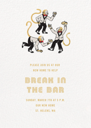 Monkey Suits - Housewarming Invitation by Paperless Post