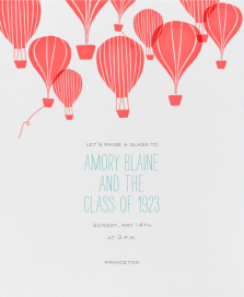 Ramo de globos aerostáticos de Paperless Post