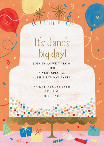 Big Cake - Birthday Invitation by Paperless Post