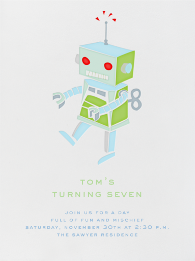 Robot - Birthday Invitation by Paperless Post
