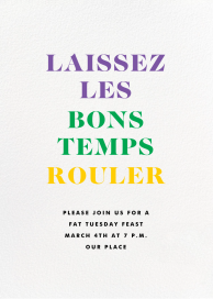 White - Mardi Gras Invitation by Paperless Post