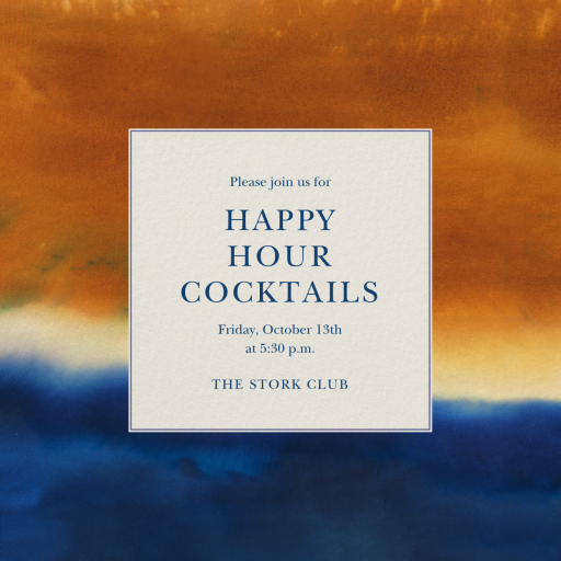 New Hue - Happy Hour Invitation by Oscar de la Renta