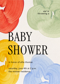 Primary Flowers - Baby Shower Invitation by Moglea