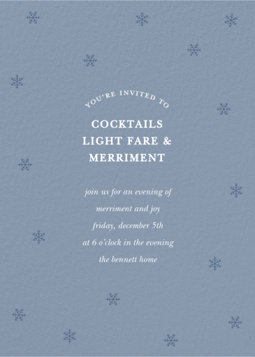Falling Snowflakes - Holiday Party Invitation by Sugar Paper