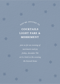 Falling Snowflakes - Holiday Party Invitation by Sugar Paper