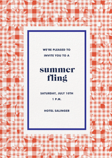 Vichy Floral - Summer Party Invitation by kate spade new york