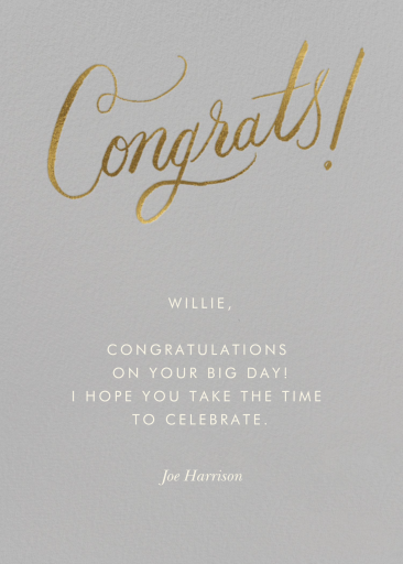 Golden Congrats - Greeting Card by Rifle Paper Co.