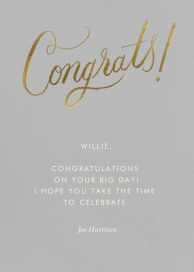 Golden Congrats - Greeting Card by Rifle Paper Co.